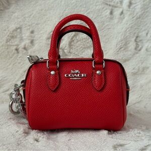 Coach Mini Rowan Bag Charm - Miami red